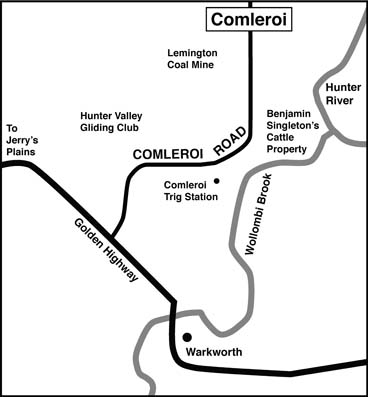 Map of Comleroi in the Hunter